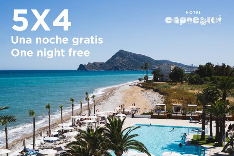 One night free Hotel Cap Negret Altea, Alicante